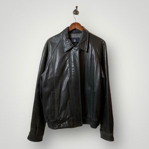 London Fog Genuine Leather Black Jacket